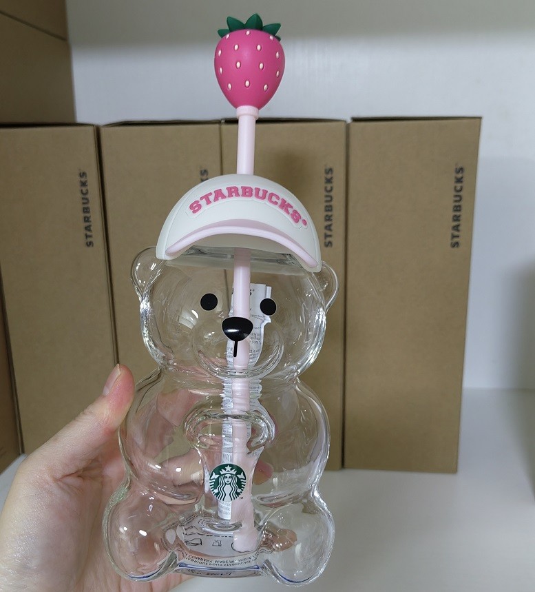 NEW Starbucks Korean KBO baseball Limited Collab Bearista Straw Clod Cup Tumbler