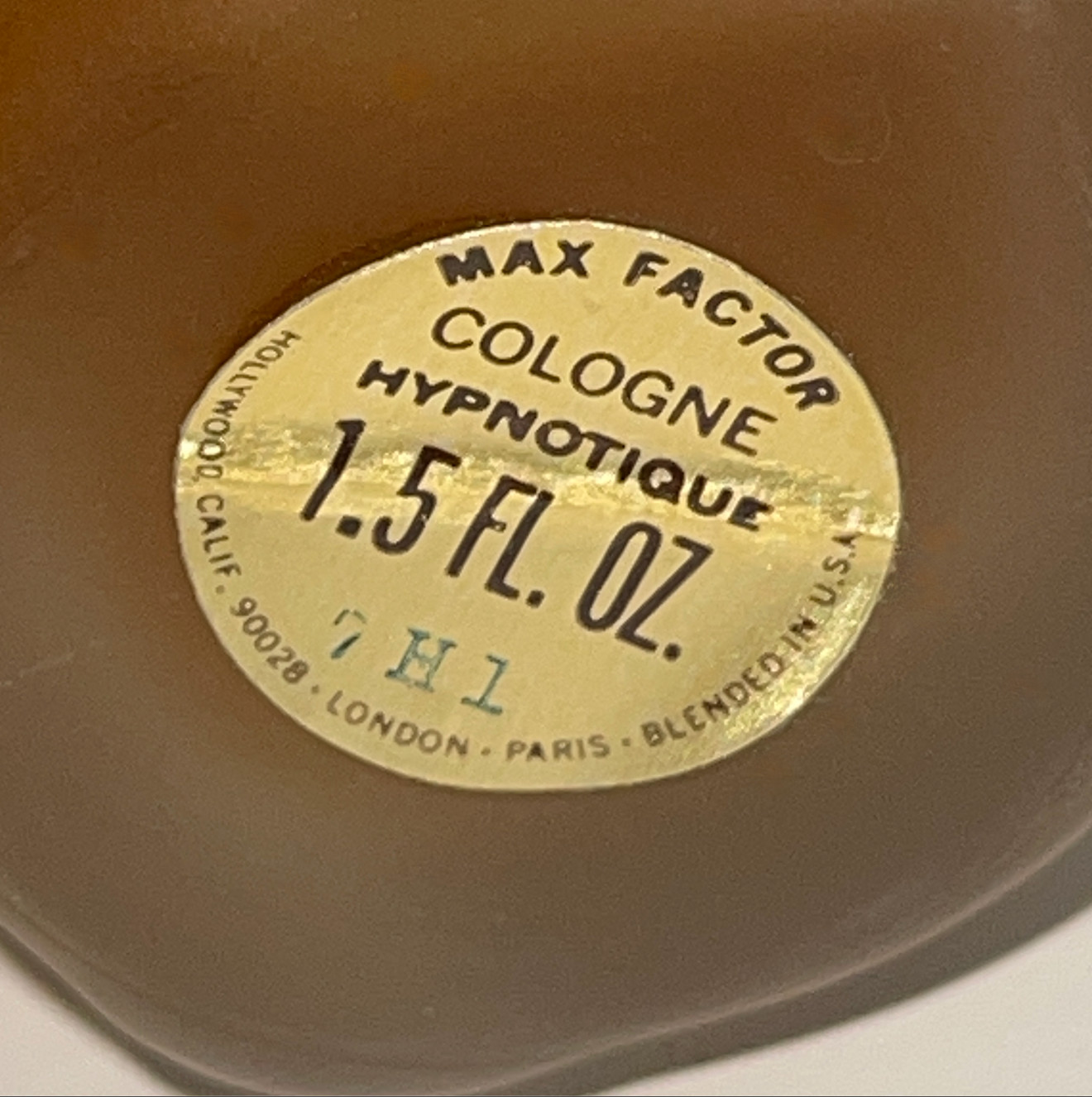 Max Factor Cat Shaped Frosted Glass Cologne Perfume Bottle 1.5 fl oz Vintage