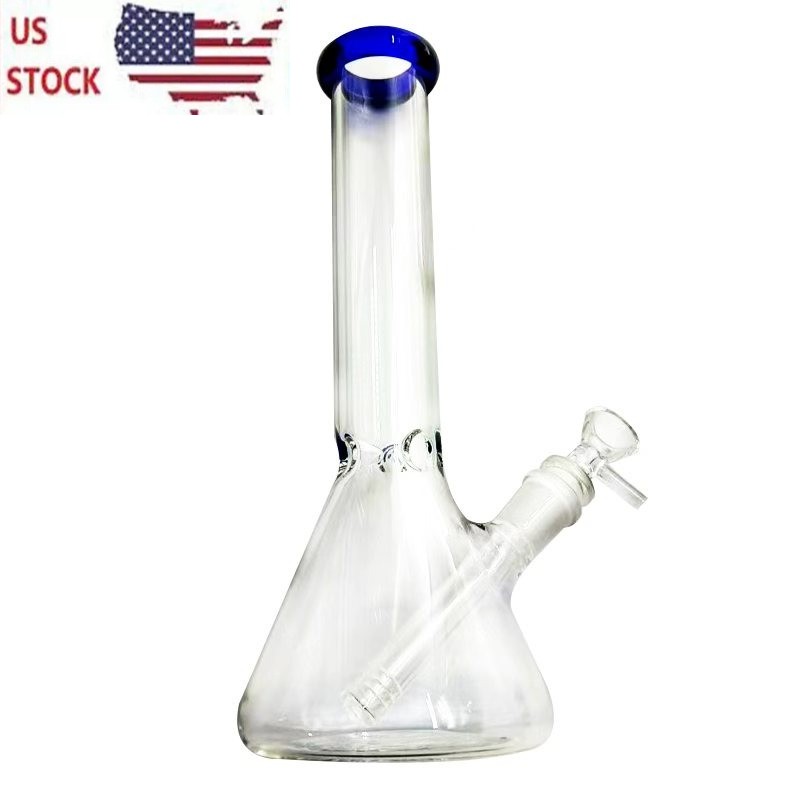 10″ Heavy Duty Glass Bong Glass Water Pipe Smoking Tobacco Pipe Beaker 14MM Bowl