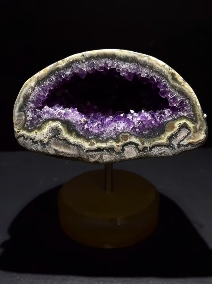 3.4LB Natural Amethyst Quartz Cluster Crystal Mineral Specimen Reiki Decor+stand