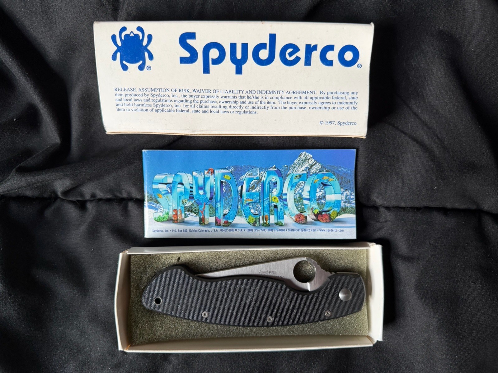 Spyderco Military Pocket Knife – Black Carbon Fiber (C36GP) Original Golden CO.