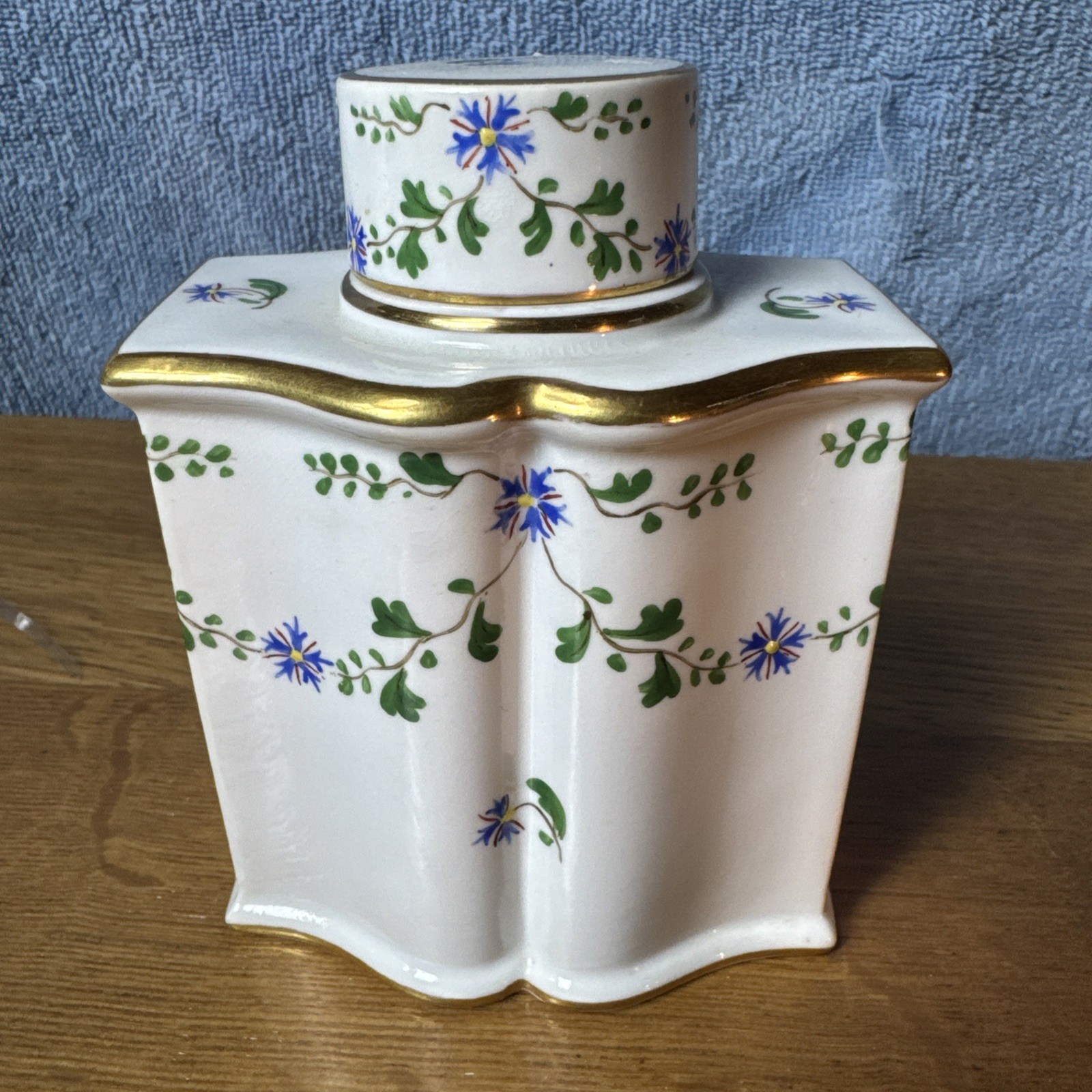 Vintage Copeland England Floral Porcelain Tea Caddy