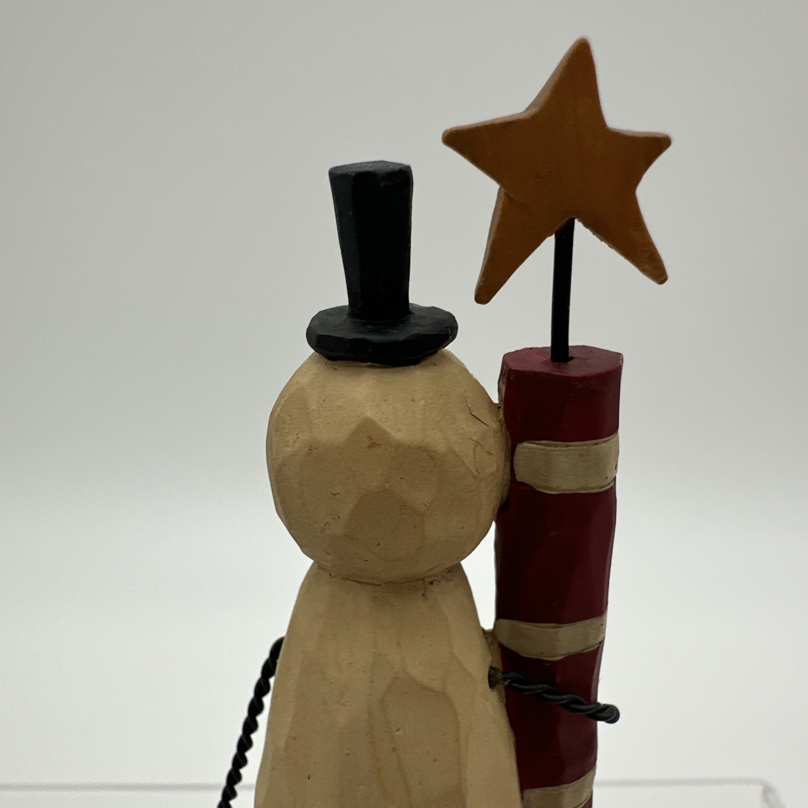 Blossom Bucket 2006 B Lloyd Snowman Figurine 4.75″ Christmas Winter Primitive