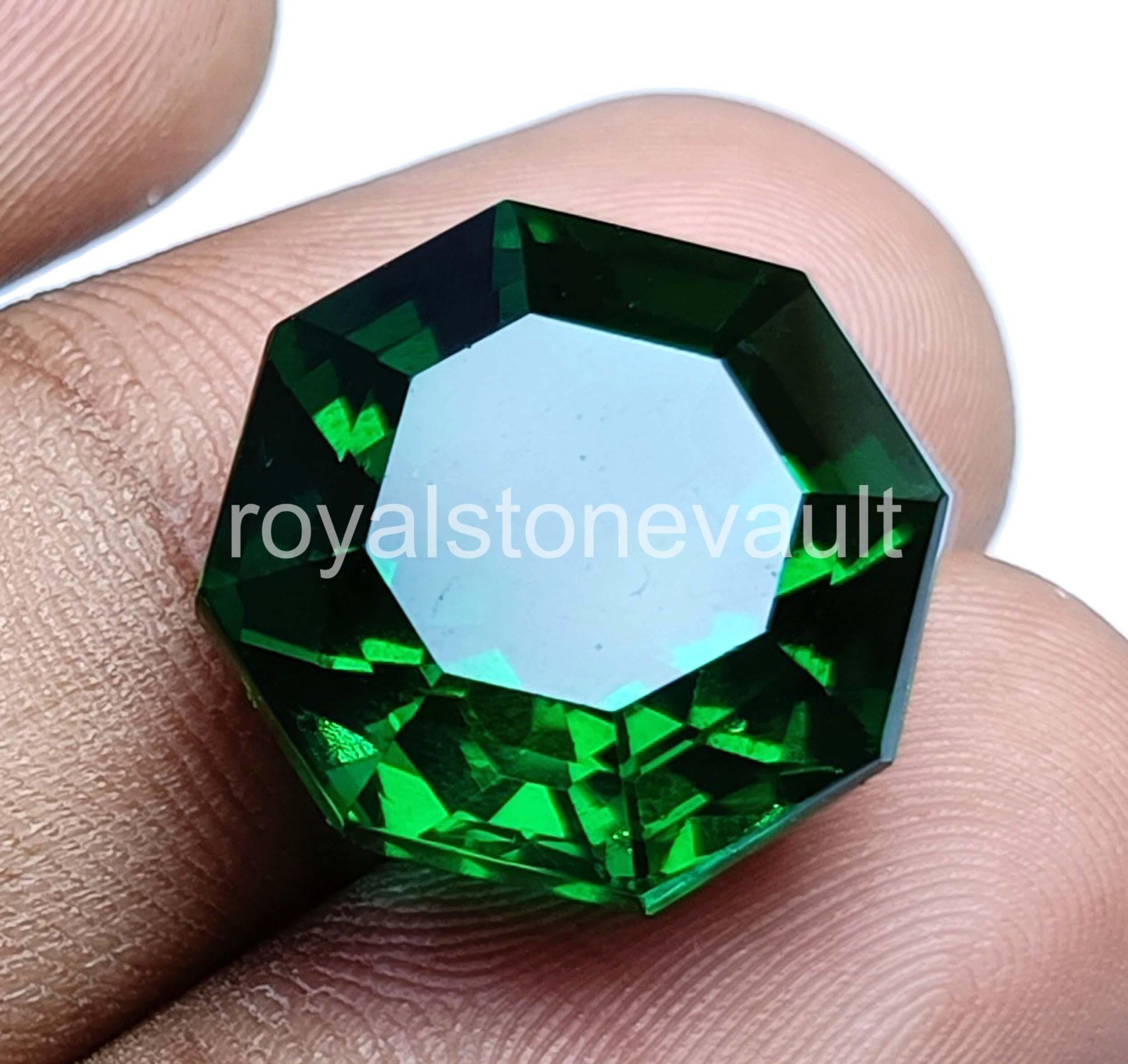 IGL Certified Natural Green Emerald 16.60 Ct Loose Stone – Hexagon Shape 5AOQ