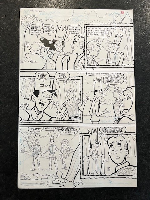 ARCHIE Original Art! penciled by Dan Parent! Signed by Rich Koslowski!