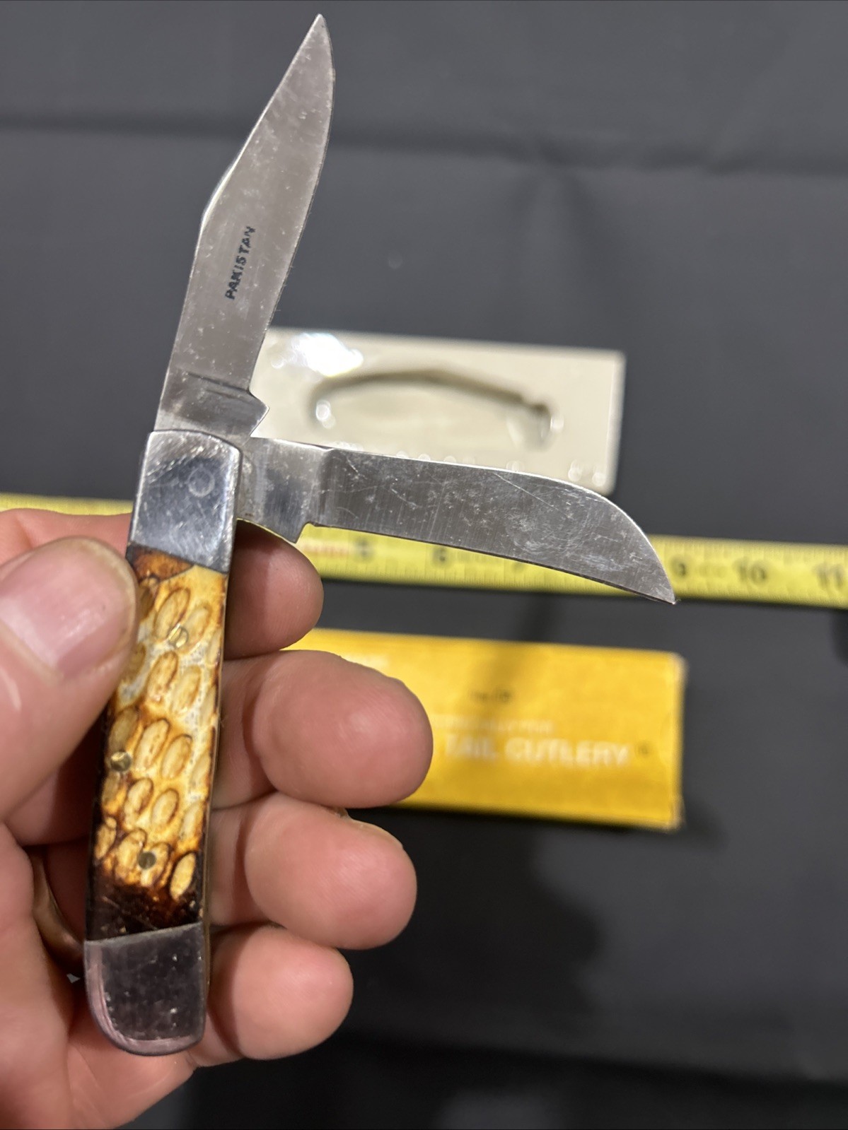 Whitetail Cutlery Handmade Two Blade Bone Handled Pocket Knife, Pakistan