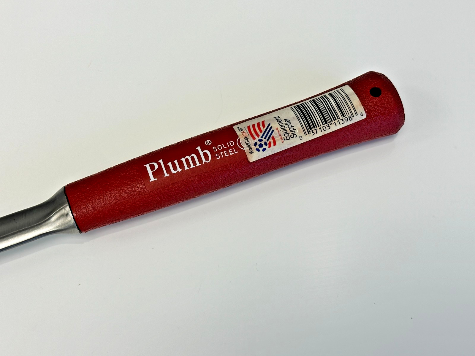 Plumb USA 11-398 (NOS NEW) Solid Steel RED GRIP 28oz Claw Hammer, Checkered Face