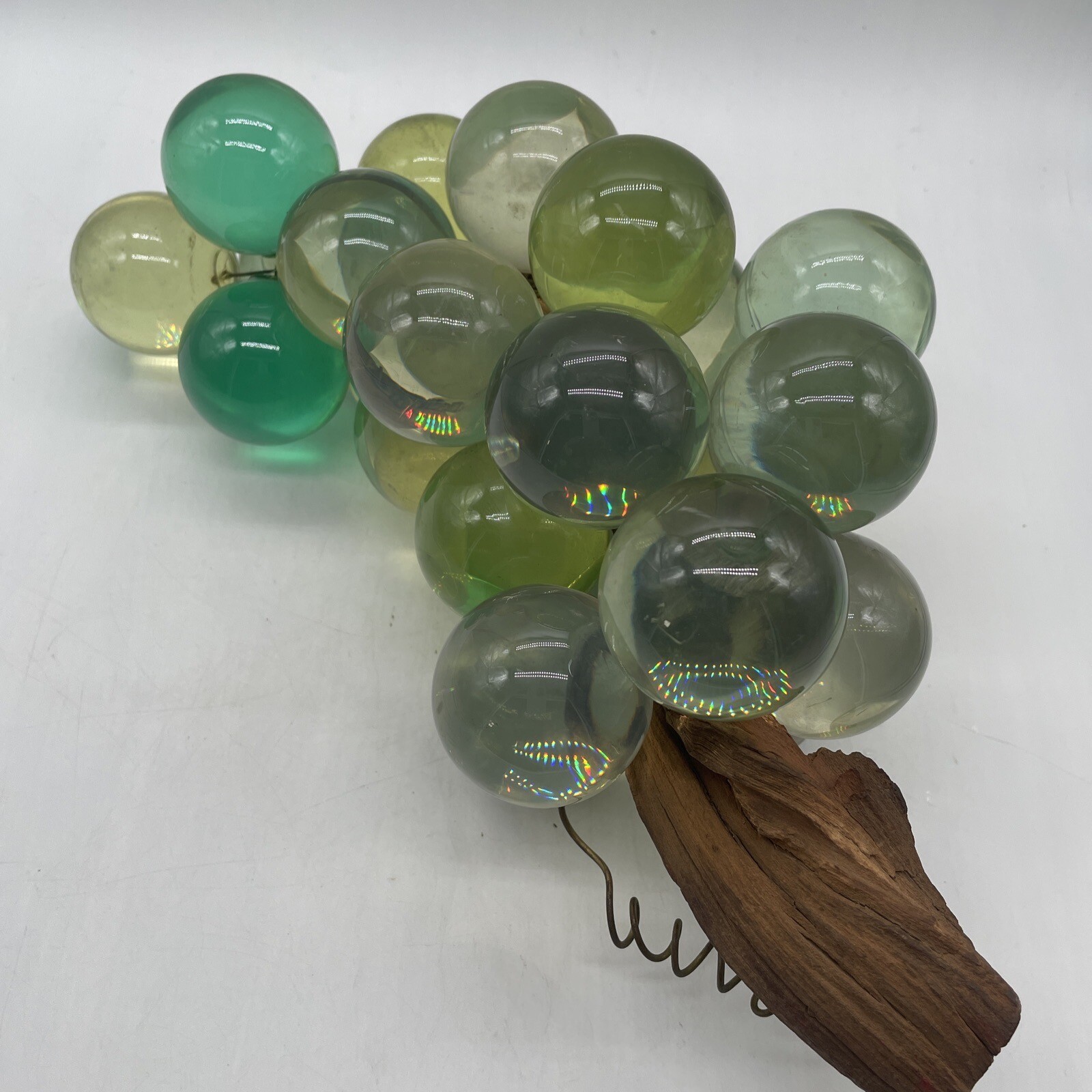A Granoby Original 1960s Large 2” Balls Lucite Acrylic Multicolor Grape Cluster