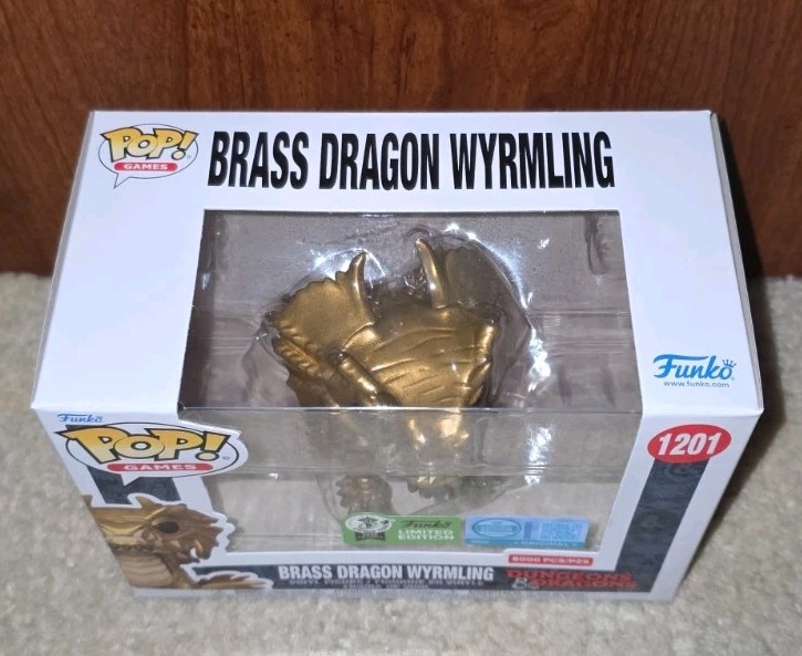 Funko Dungeons & Dragons #1201 Brass Dragon Wyrmling LE 9500 Official +Protector