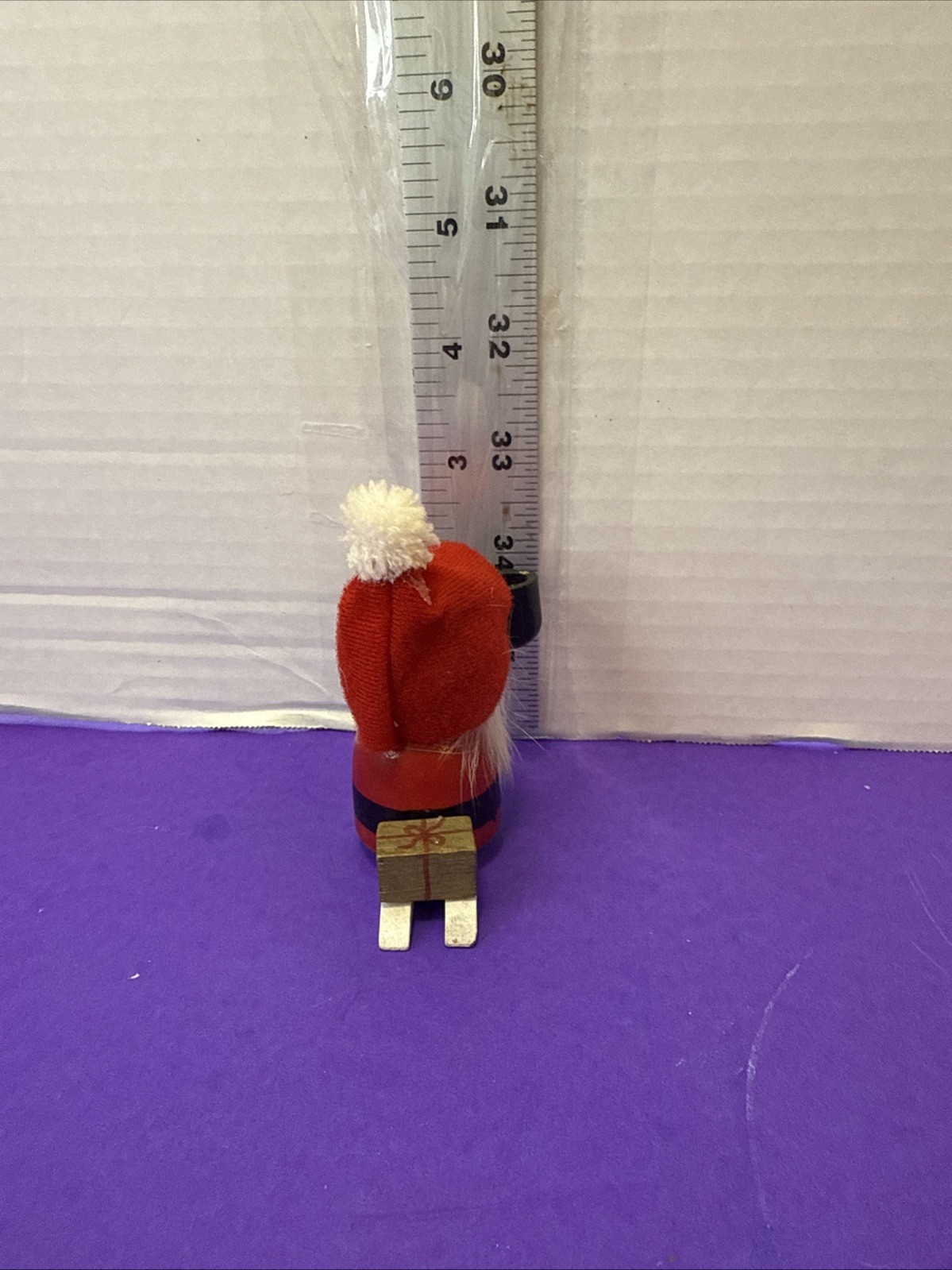 Christmas Mixed Material Dwarf With Santa Outfit 3″ Wood republic of China