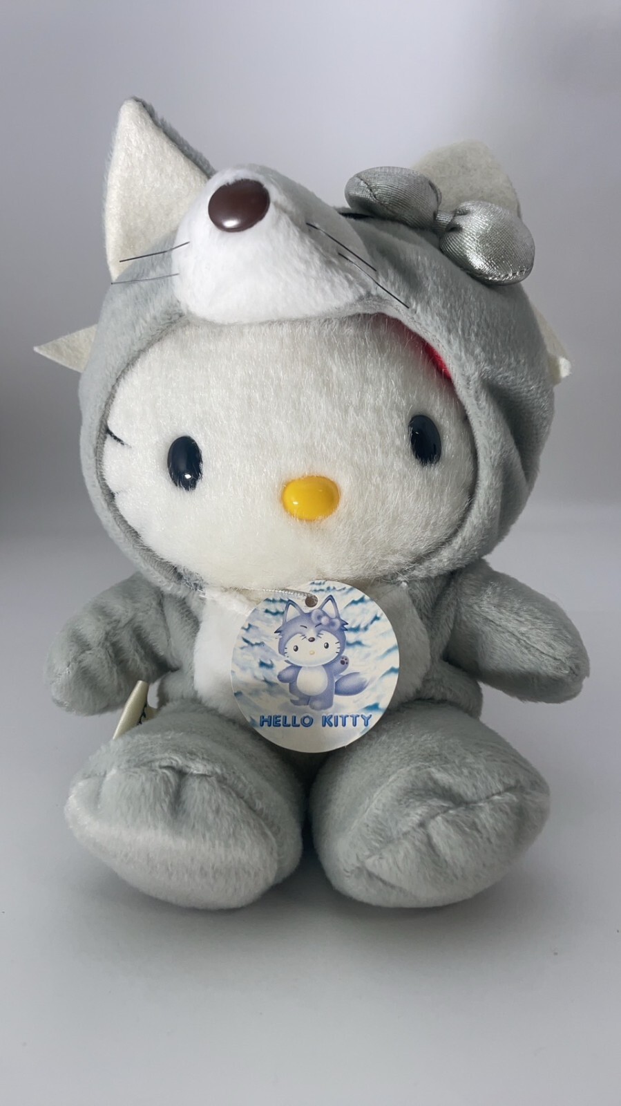 Sanrio Hello Kitty Plush Toy Grey Kigurumi Type 19cm / 7.5 Inch in 1988