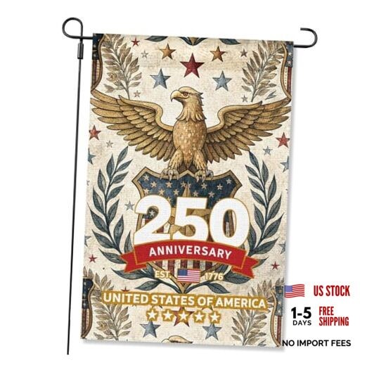 HSIAHOU 250th Anniversary American Garden Flag – Vintage Eagle Design 1776