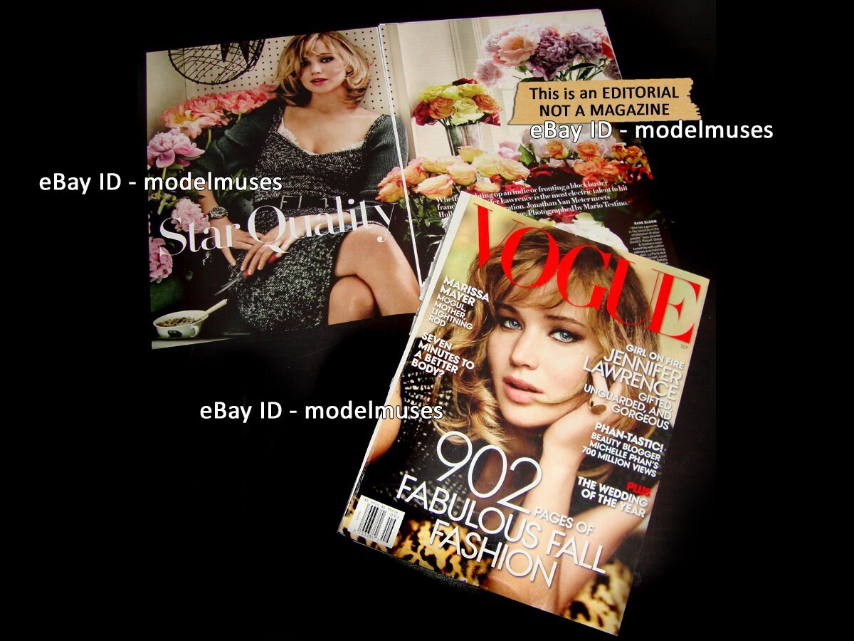 JENNIFER LAWRENCE 12-Page Article ‘Star Quality’ + Cover VOGUE US September 2013