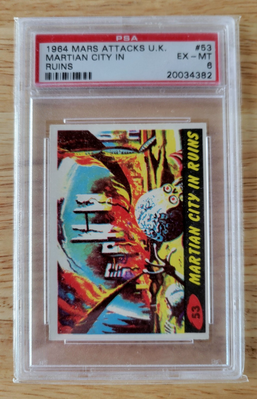 1964 Topps Mars Attacks U.K. #53 Martian City In Ruins PSA 6 EX-MT POP3, 2+, WOW