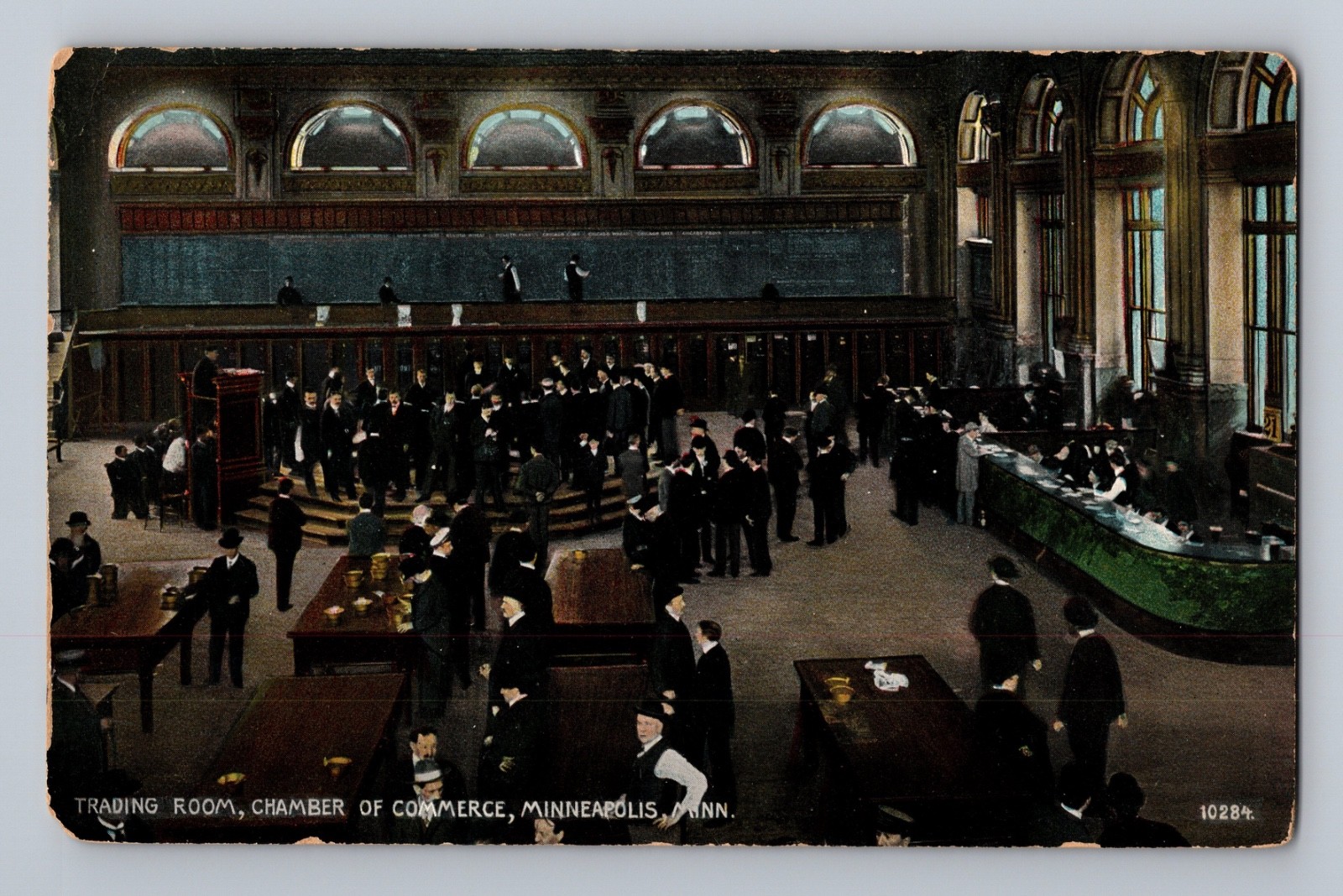 Trading Room Chamber Of Commerce Minneapolis Minnesota Postcard AC Bosselman