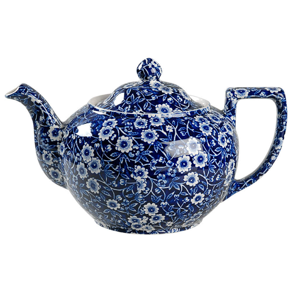 Staffordshire Calico Blue Tea Pot 693622