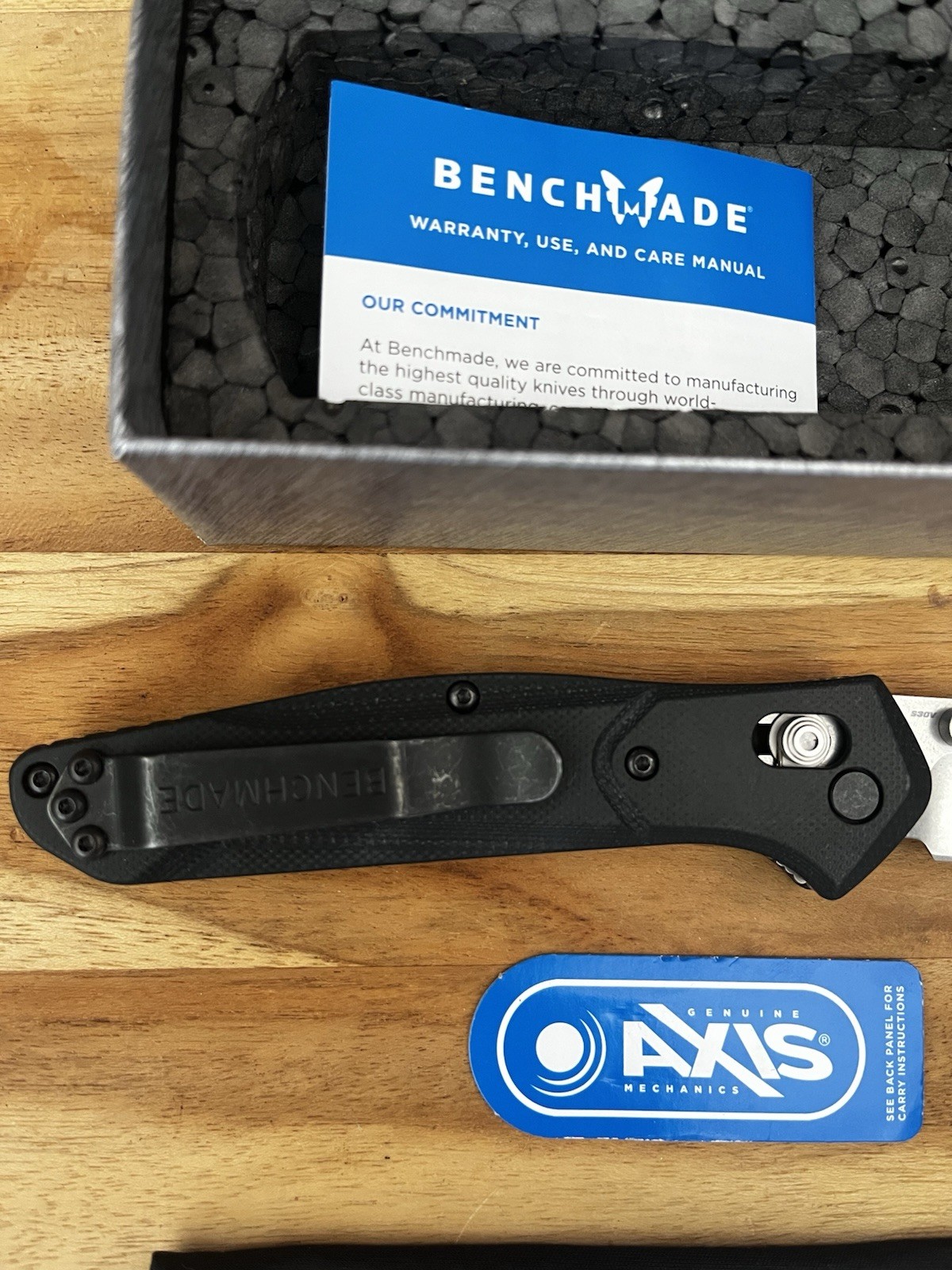 Benchmade 940-2 Osborne Pocketknife Axis Manual Reverse Tanto S30V G10 Authentic