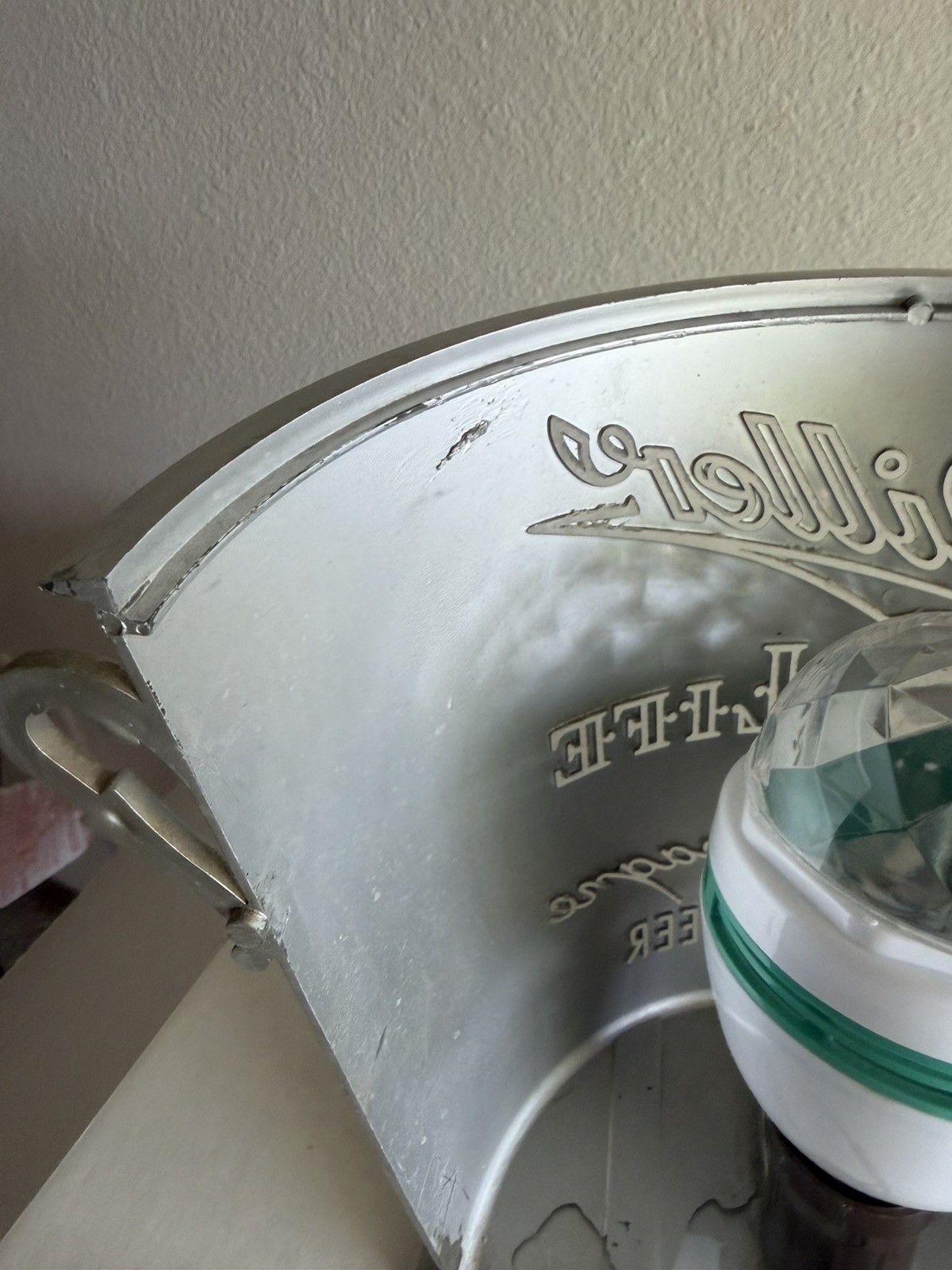 Vintage Miller High Life Beer Light Ice Bucket Bar Sign READ
