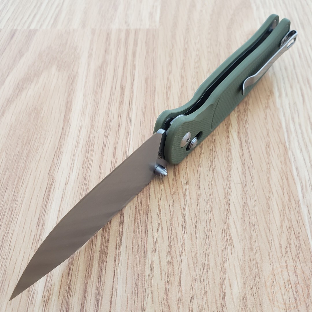 CJRB Shale Folding Knife 3.13″ Stonewash Finish AR-RPM9 Steel Blade G10 Handle