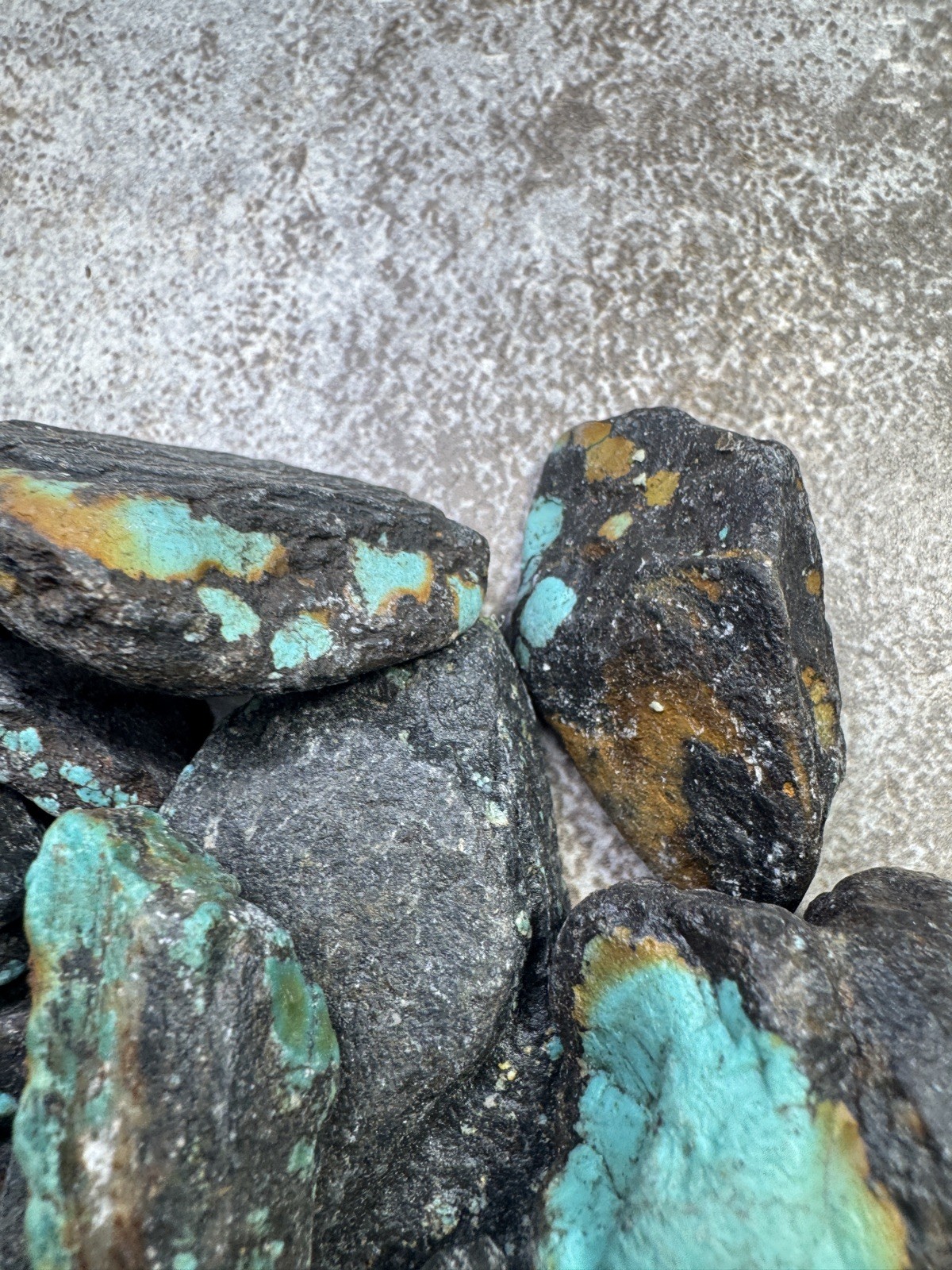 Moon River turquoise rough stabilized