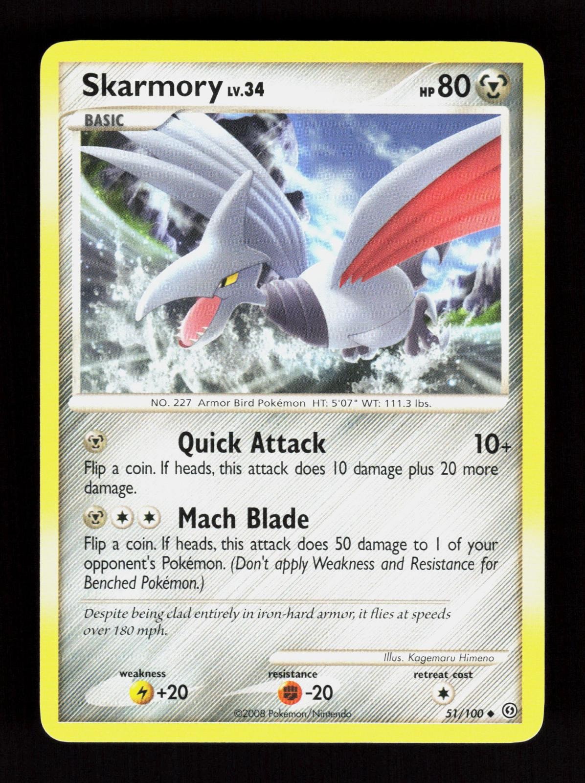 Pokemon Skarmory 51/100 Stormfront Lightly Played