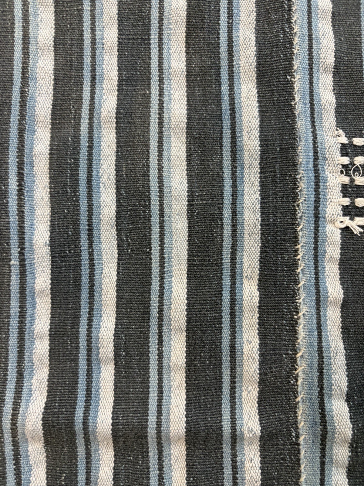 Antique African Baule Fabric Stripes Mudcloth 60”x40”W – #118
