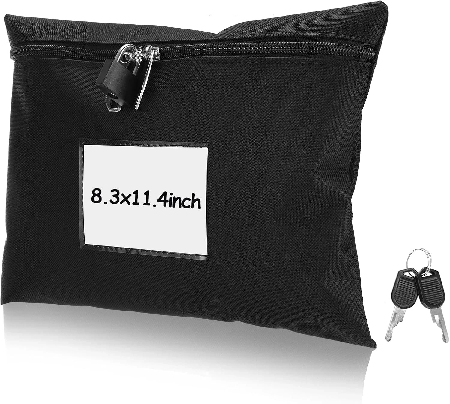 Cash Bag with Lock and 2 Keys Money Bag for Cash with Lock 11.4 * 8.3Inch Money