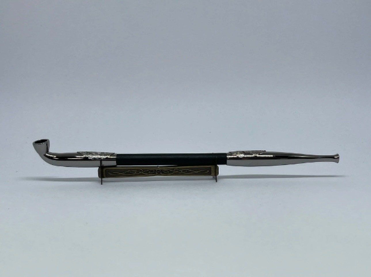 TSUGE Kiseru Japanese Smoking Pipe Black Kara-Jishi Botan 200mm Tobacco Antique