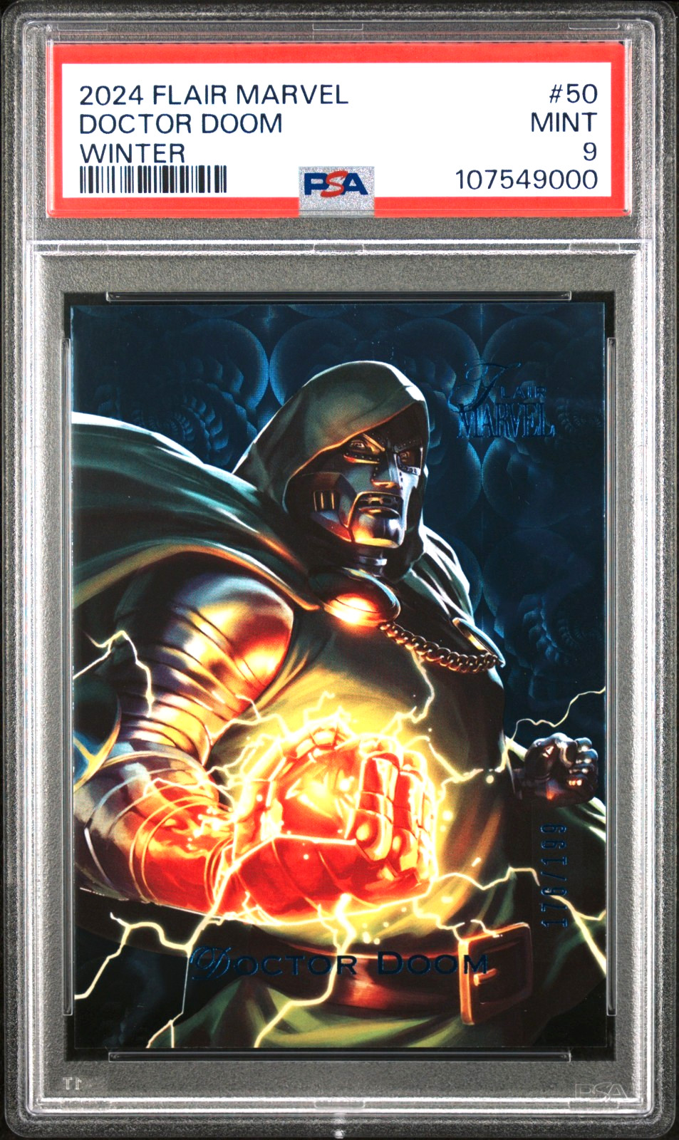 2024 Marvel Flair – Doctor Doom #50 Winter 176/199 – PSA 9 MINT
