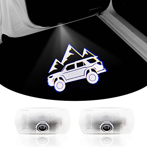 2PCS Car Door Logo Lights Courtesy Projector Laser Welcome Light Mountain&car