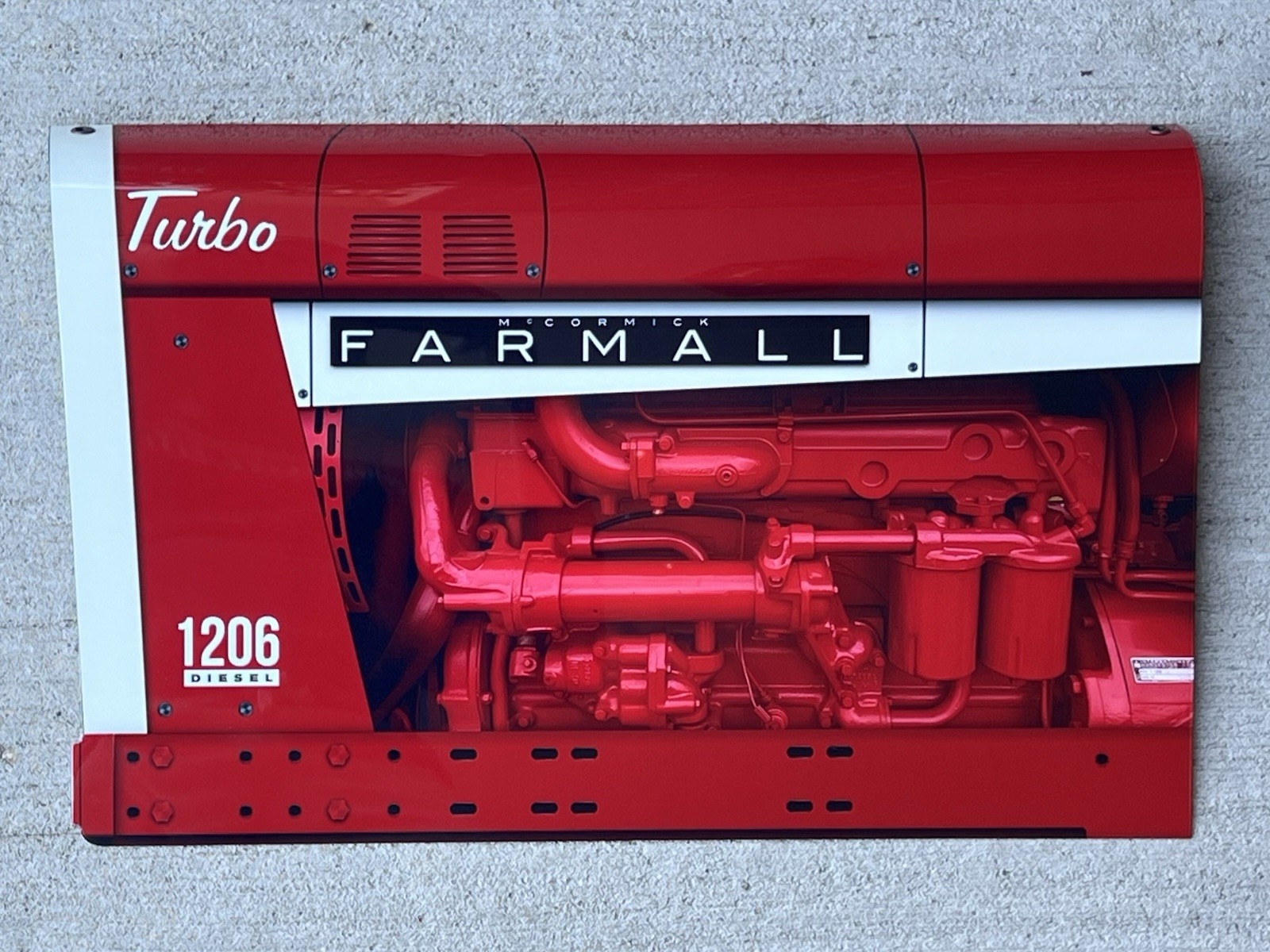 Wow!! Curved International Farmall model 1206 Tractor Farm 3D Sign