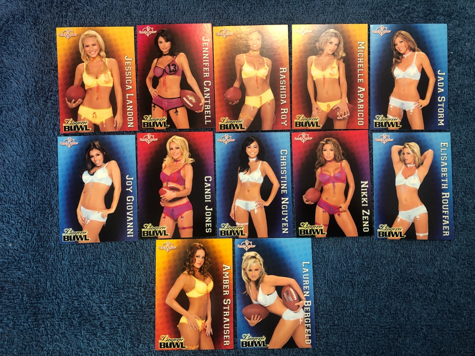 Lingerie Bowl, w Free Shipping, 2005, Complete 12 Card, Benchwarmer, Set,