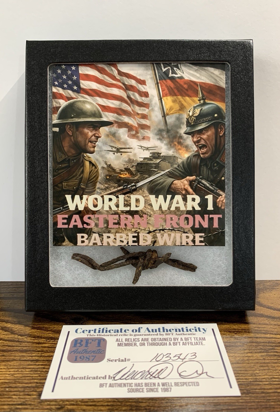 WWI Eastern Front Relic – Barbed Wire Fragment – BFT COA