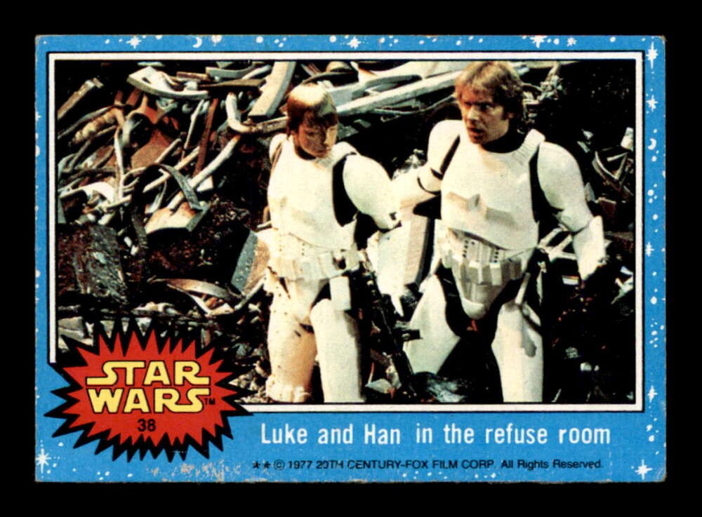 1977 Topps Star Wars #38 Luke and Han in the refuse room VG/VGEX X3682449