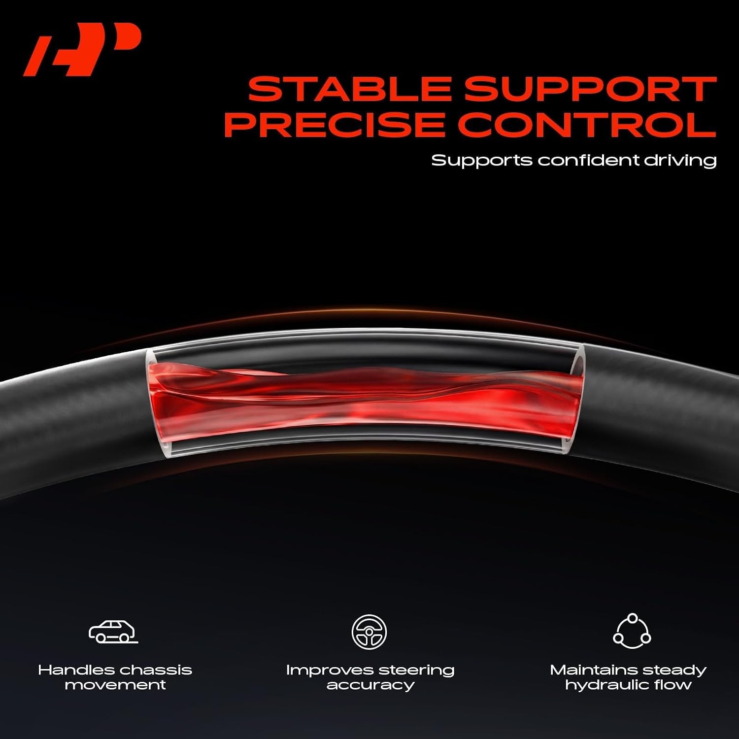A-Premium Power Steering Pressure Hose Line Assembly Compatible with Ford F-150