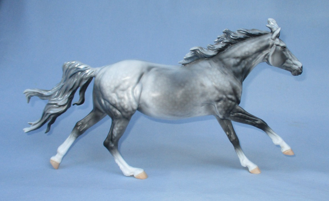 Peter Stone Horse Silver Storm Volo matte Dapple Grey mustang mare 1/15 non deco
