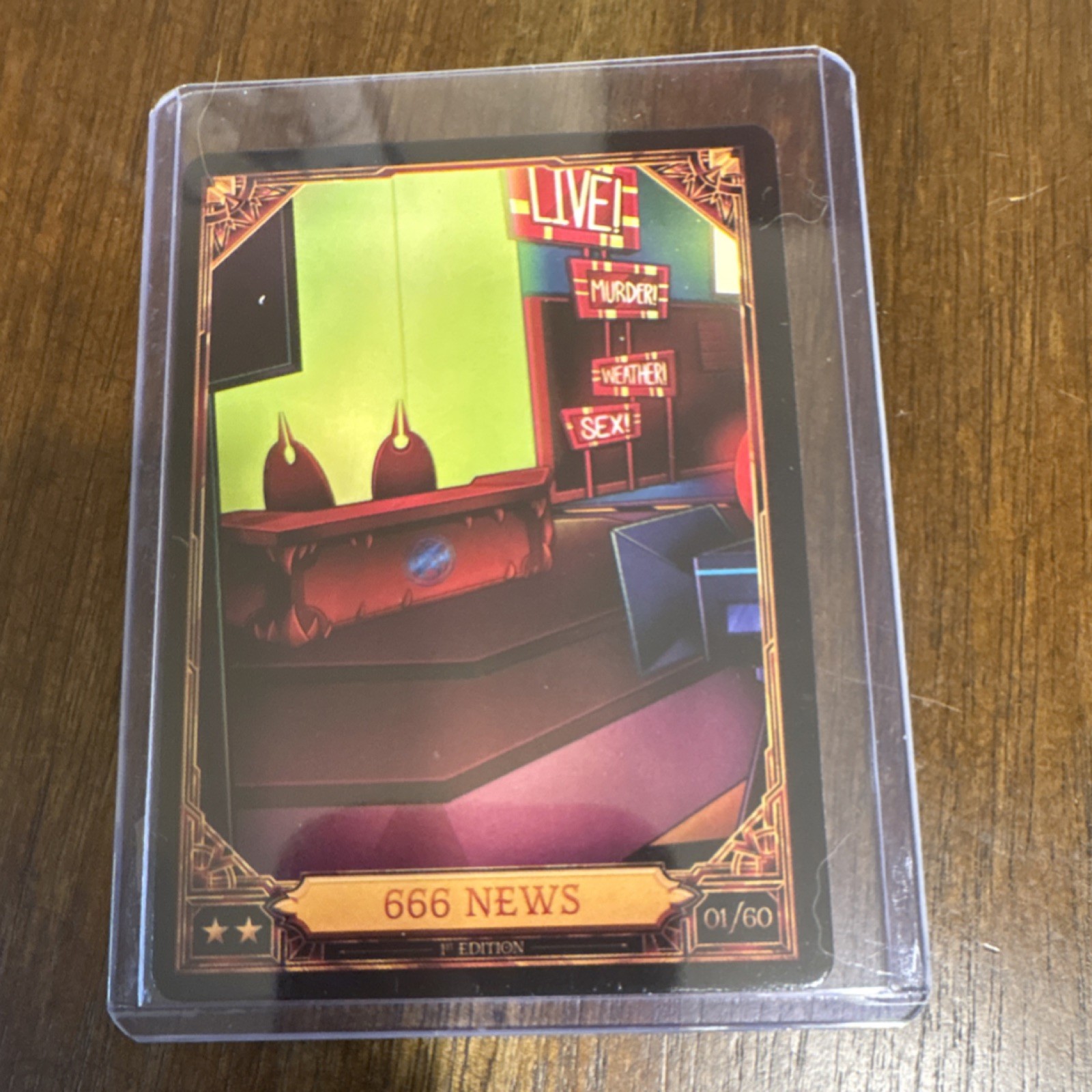 Hazbin Hotel Trading Card 1st Edition 666 News 01/60 Print Run 60