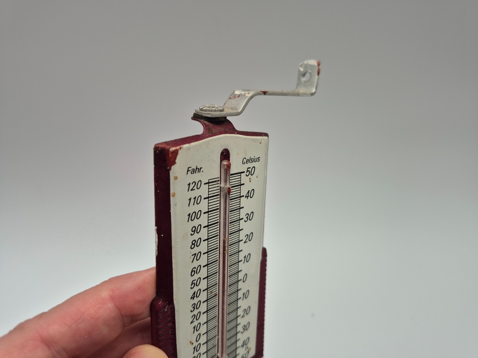 Vintage GTA the CO-OP WAY Line Elevator Division 6.5” Metal Thermometer WORKS!