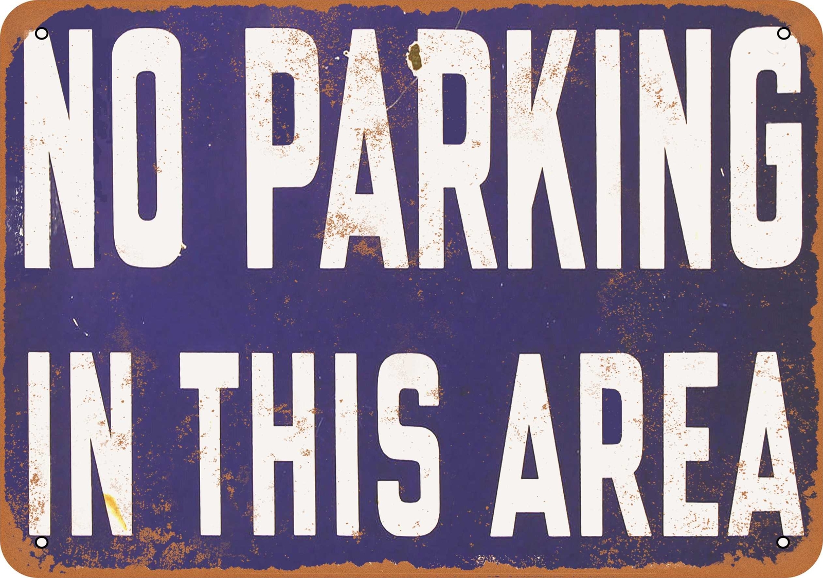 Metal Sign – No Parking in This Area – Vintage Look Reproduction