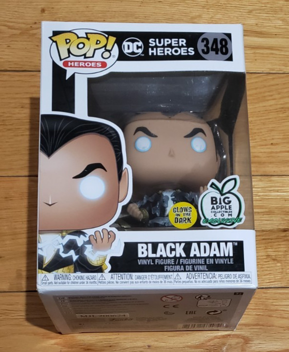 Funko Pop! DC Super Heroes #348, BLACK ADAM Vinyl Fig. Big Apple Exclusive NIB