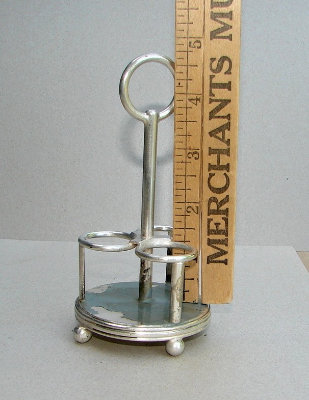 1948 Santa Fe Int’l Silver 3-Bottle Dining Table Condiment Holder Stand AT&SFRR