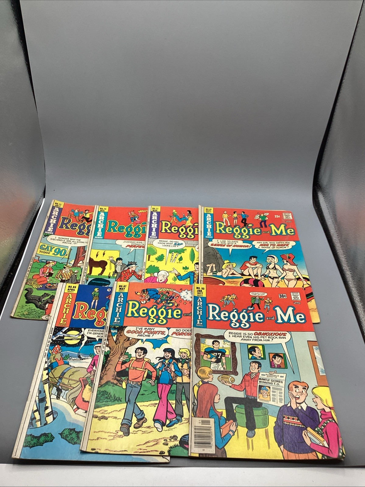 (7) 1974-1977 Reggie & Me, Archie Series Bronze Age Comic Book Lot