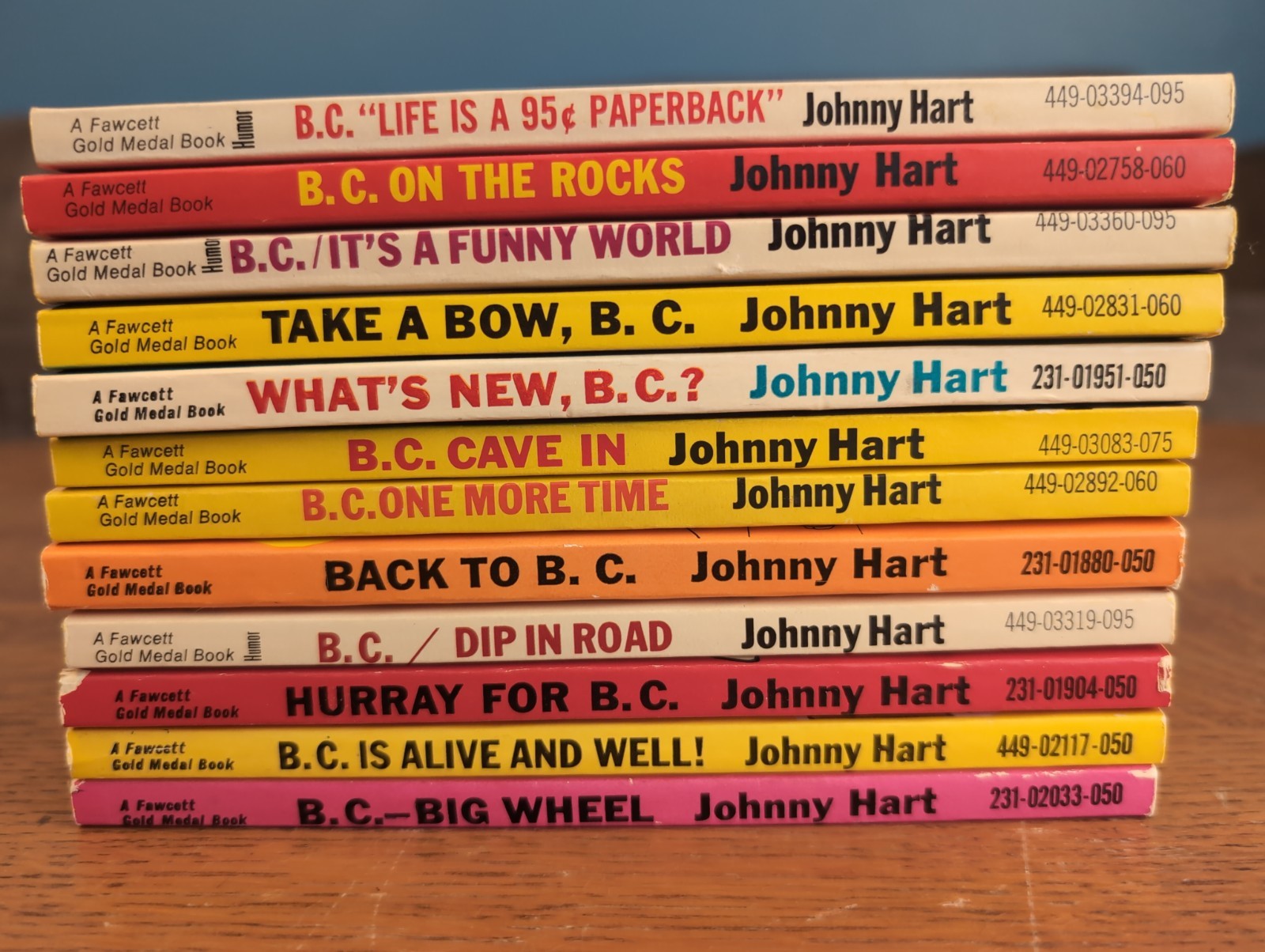 Lot of 12 Johnny Hart B.C. Paperback Books Vintage Paperback 60s 70s Fawcett
