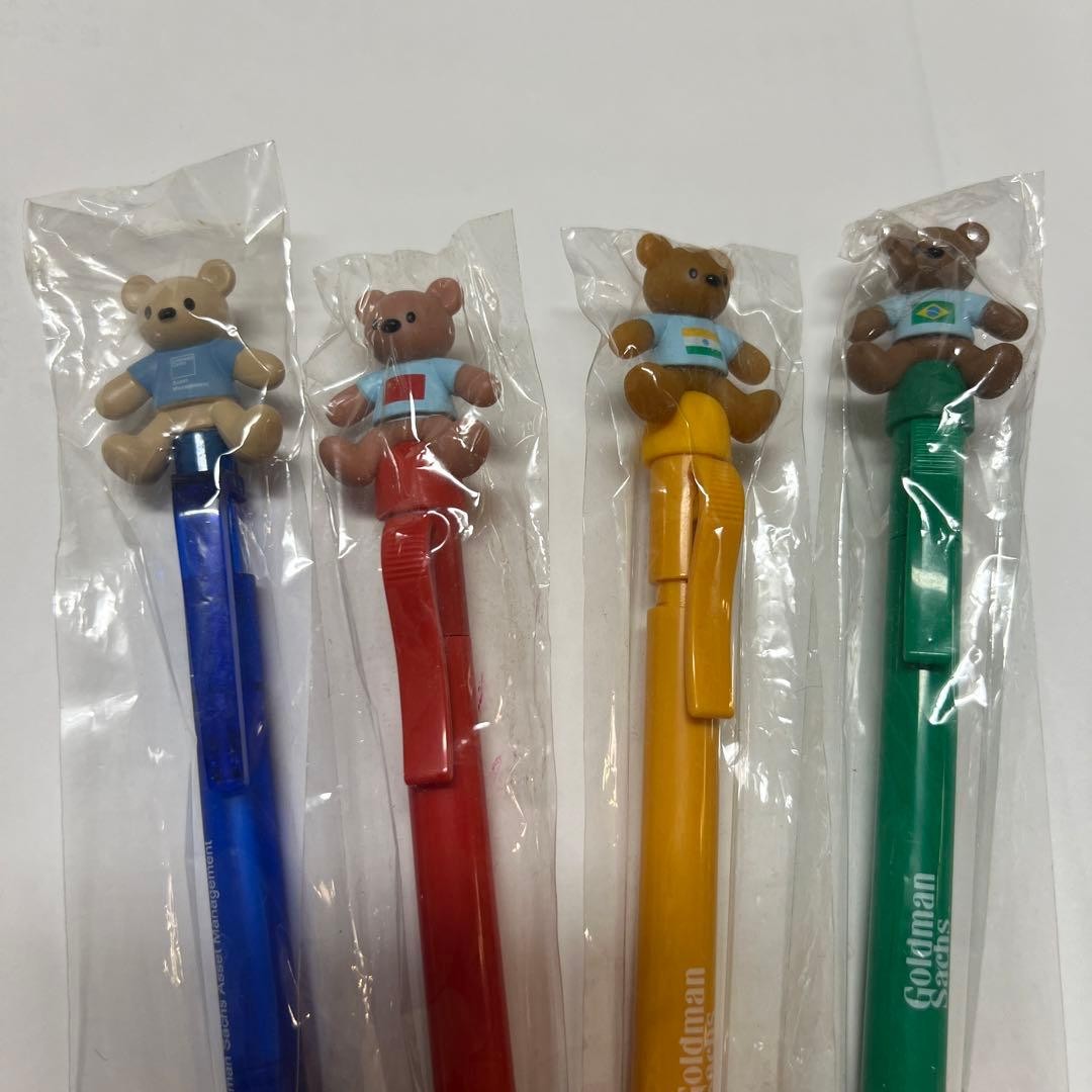 Goldman Sachs Bear Ballpoint Pen Set of 4 #50ad25