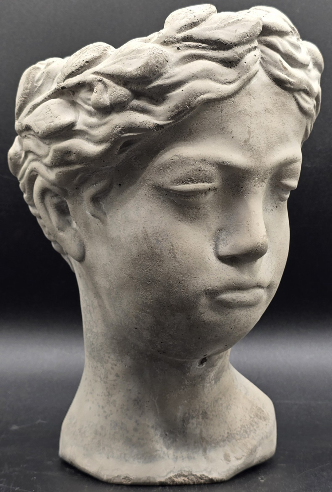 Greek Goddess Venus Head Bust Planter Statue Vase Cement Sculpture Renaissance