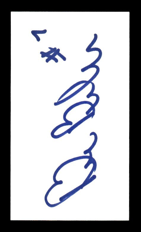 BILL BARBER SIGNED 2 X 3.5 CUT SIGNATURE ON-CARD AUTO HOF