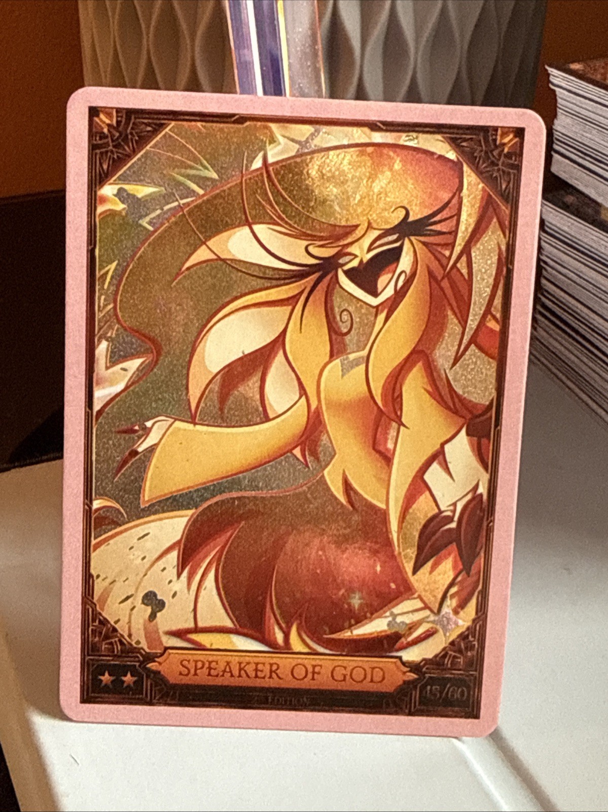 Hazbin Hotel Trading Card 2nd Edition Foil Speaker Of God Uncommon 45/60
