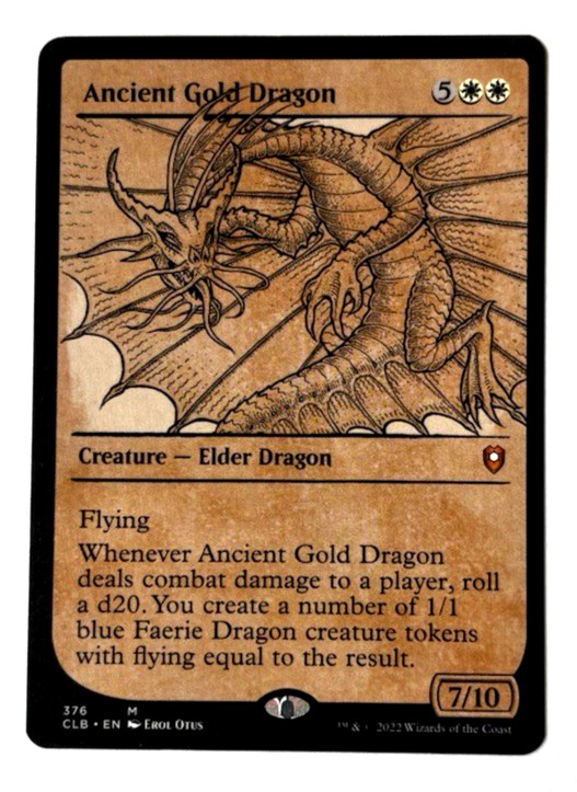Ancient Gold Dragon Showcase MTG Battle for Baldur’s Gate Magic the Gathering LP
