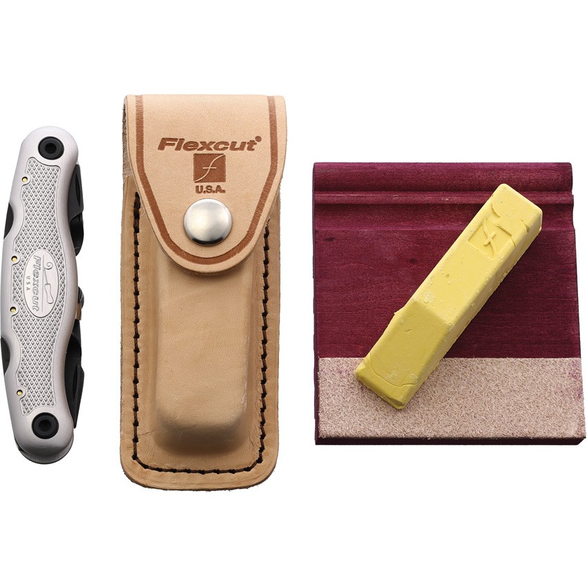 Flexcut Carvin Jack 2.0 Right Hand Silver Aluminum Folding Pocket Knife JKN291