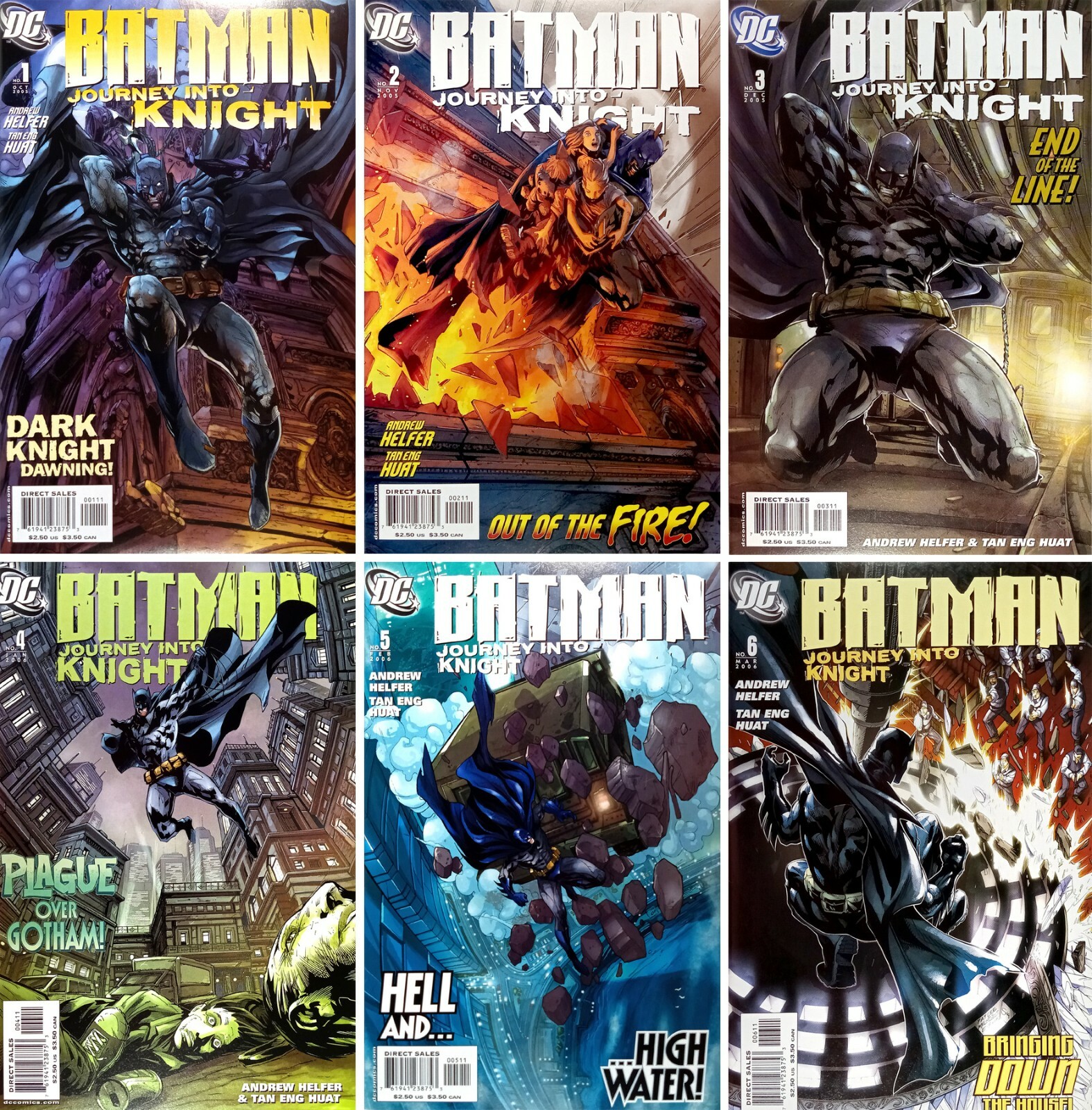 Batman Journey into Knight #1 – #6 (2005) DC Comics SET